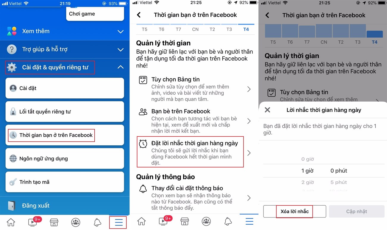 Cách xóa giới hạn thời gian dùng Facebook
