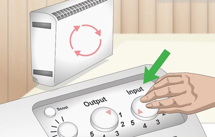 Chuyển sang chế độ input khi máy sưởi của bạn hết không khí nóng