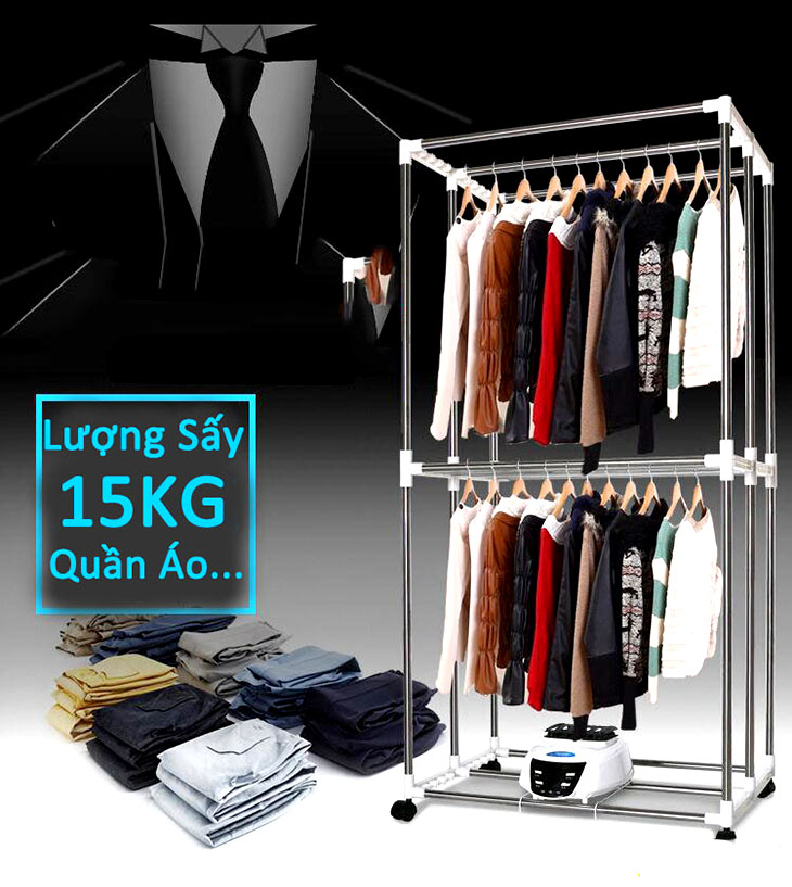 Tủ sấy quần áo Samsung được thiết kế dạng tủ đứng như tủ quần áo thông thường
