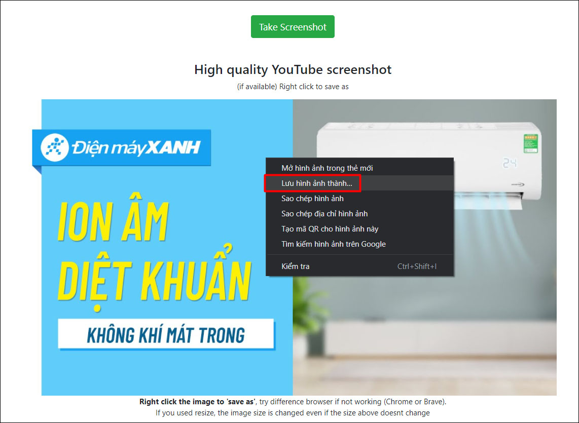 Tìm đến khung hình mong muốn và lưu về máy