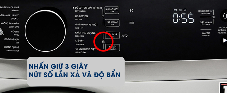 Cách sử dụng khóa trẻ em trên máy giặt Toshiba