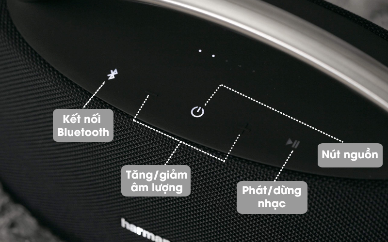 Loa bluetooth Harman Kardon sẽ nhấp nháy nút đèn sạc hoặc nút nguồn khi sắp hết pin