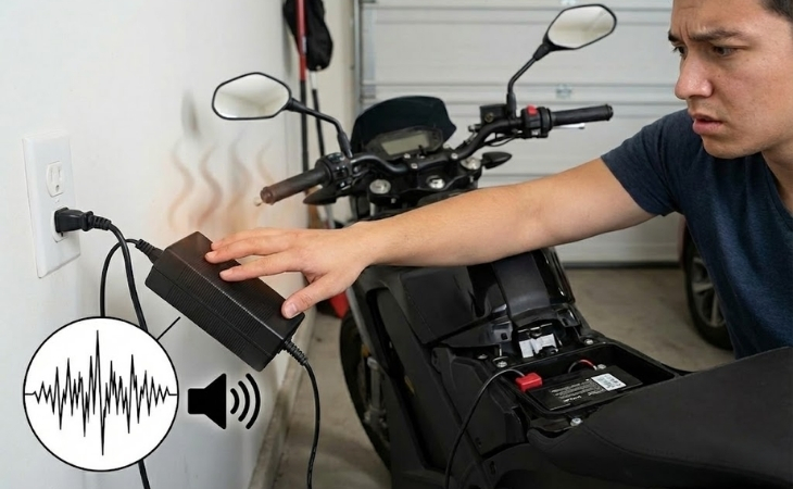Dấu hiệu nhận biết lỗi sạc - Bộ sạc bị nóng bất thường hoặc có tiếng kêu lạ