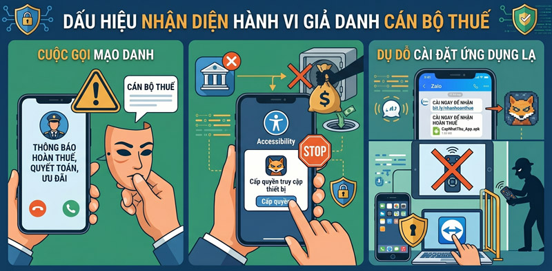 Tuyệt đối không cấp quyền truy cập thiết bị hoặc cung cấp mã OTP cho người lạ