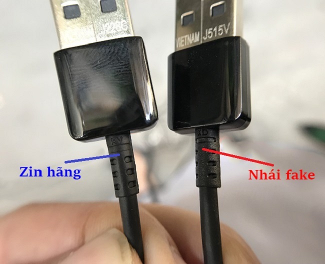 Hàng chính hãng có kích thước dài hơn và mịn hơn