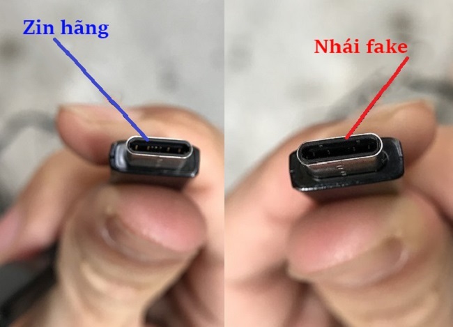 Phần đầu cắm Type C có thiết kế tỉ mỉ, tinh vi, nhỏ gọn hơn