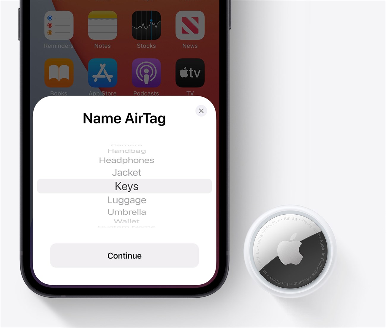 Bạn có thể đặt tên cho đồ vật trên ứng dụng Find My iPhone