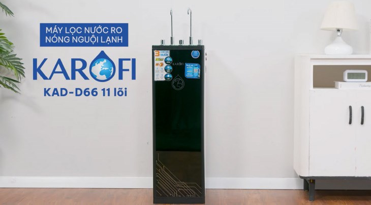 Máy lọc nước RO nóng nguội lạnh Karofi KAD-D66 11 lõi nổi bật với 2 vòi 3 chế độ nước mang đến sự tiện nghi, đáp ứng nhu cầu sử dụng nước của người dùng