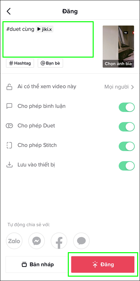 Cách quay video Duet trên TikTok có tiếng