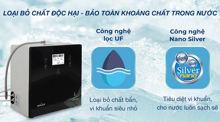 Máy lọc nước điện giải ion kiềm Robot IonPrince 37X đem đến 3 mức nước uống ion kiềm giúp bạn rửa sạch rau củ và chế biến các món ăn bổ dưỡng