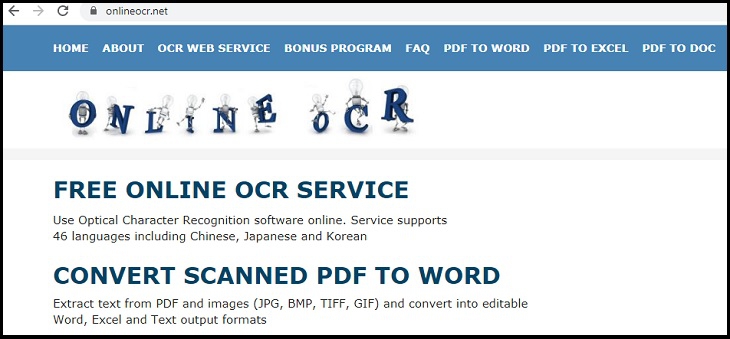 Bạn truy cập vào trang web https://www.onlineocr.net/