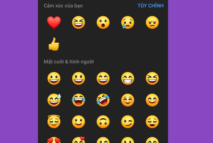Chọn bất kì biểu tượng mong muốn.