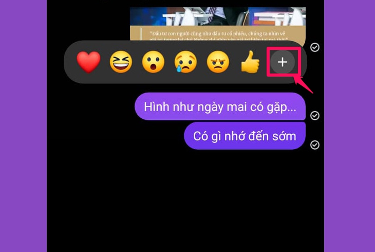 Nhấp vào dấu “+” để mở rộng thêm các biểu tượng khác.