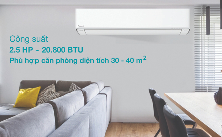 Công suất của điều hòa phải phù hợp với kích thước phòng