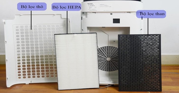 Lắp đặt các màng lọc vào máy lọc không khí Sharp theo trình tự