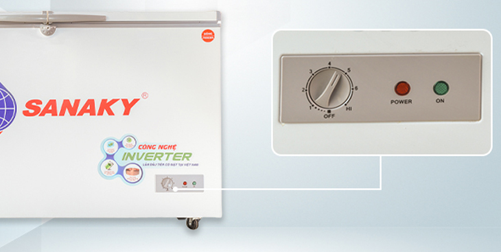 Nguồn điện hoạt động của tủ đông Sanaky