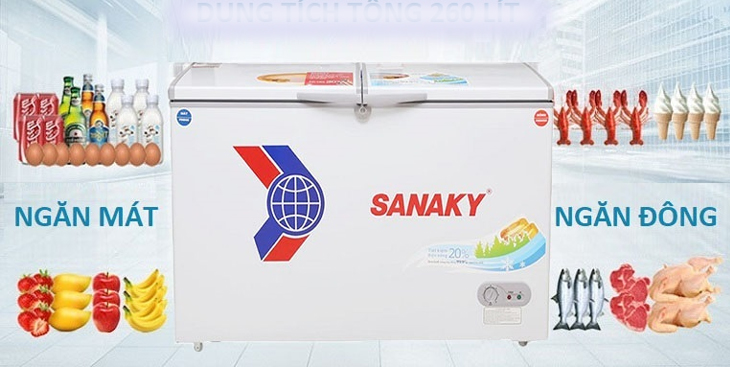 Tủ đông Sanaky 260 lít VH-3699W1