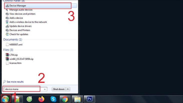 Bạn chọn Device Manager