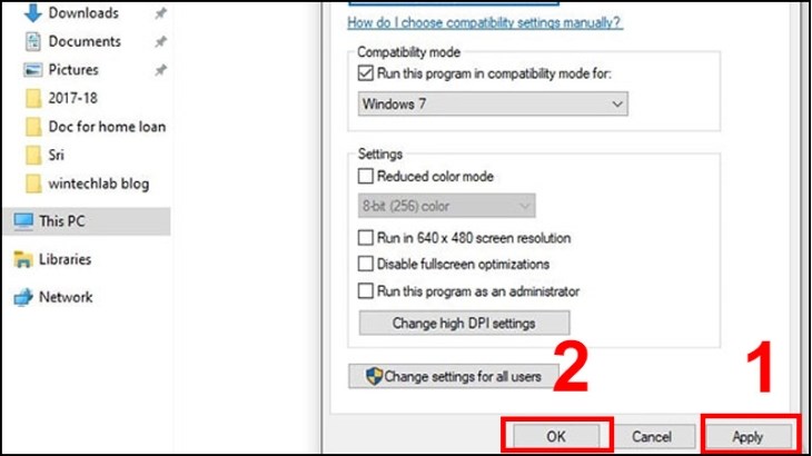 Chọn Apply và khởi động lại máy