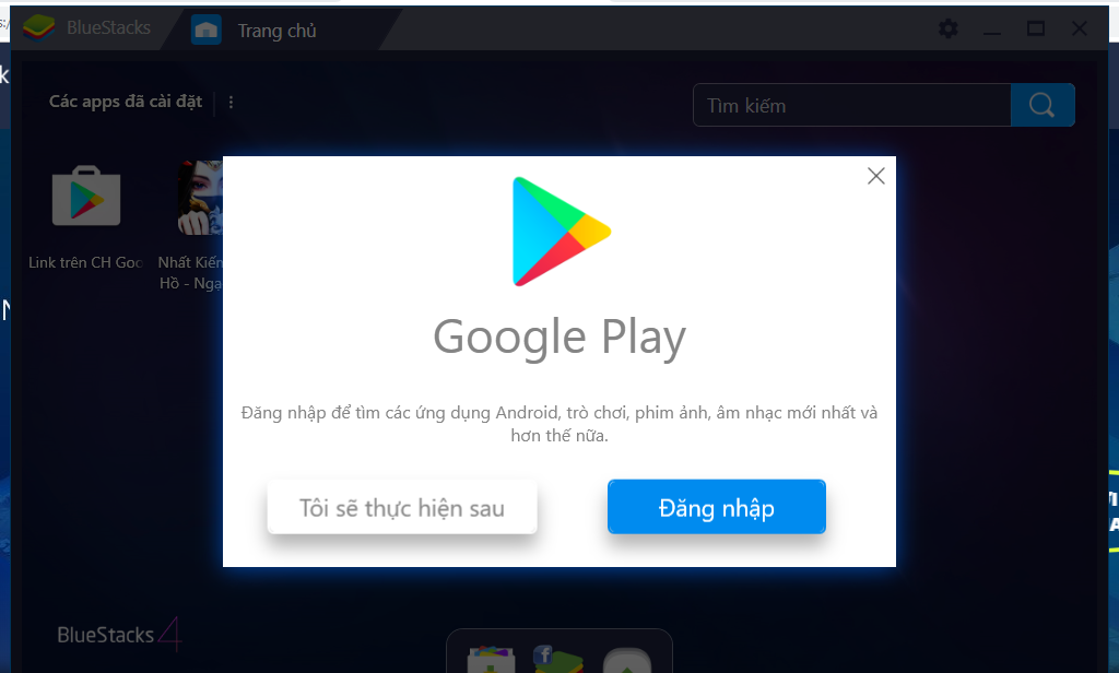 Truy cập tài khoản Google Play