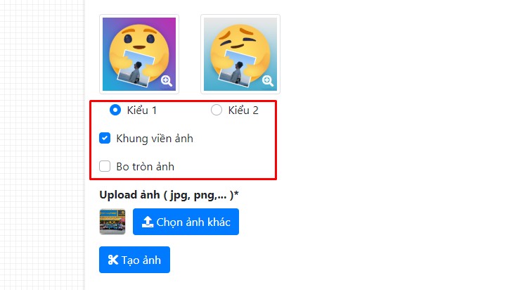 Lựa chọn kiểu cho icon