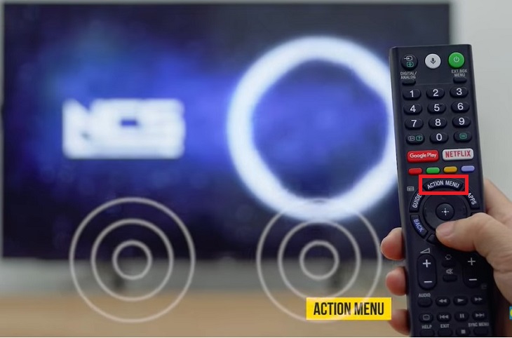Bấm vào nút Action Menu trên điều khiển.