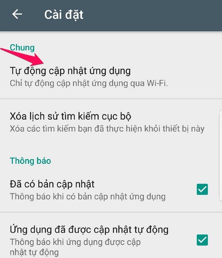 5 bước tắt tính năng tự động cập nhật của ứng dụng