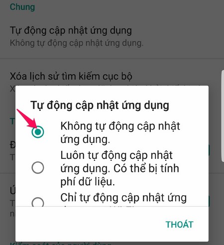 5 bước tắt tính năng tự động cập nhật của ứng dụng