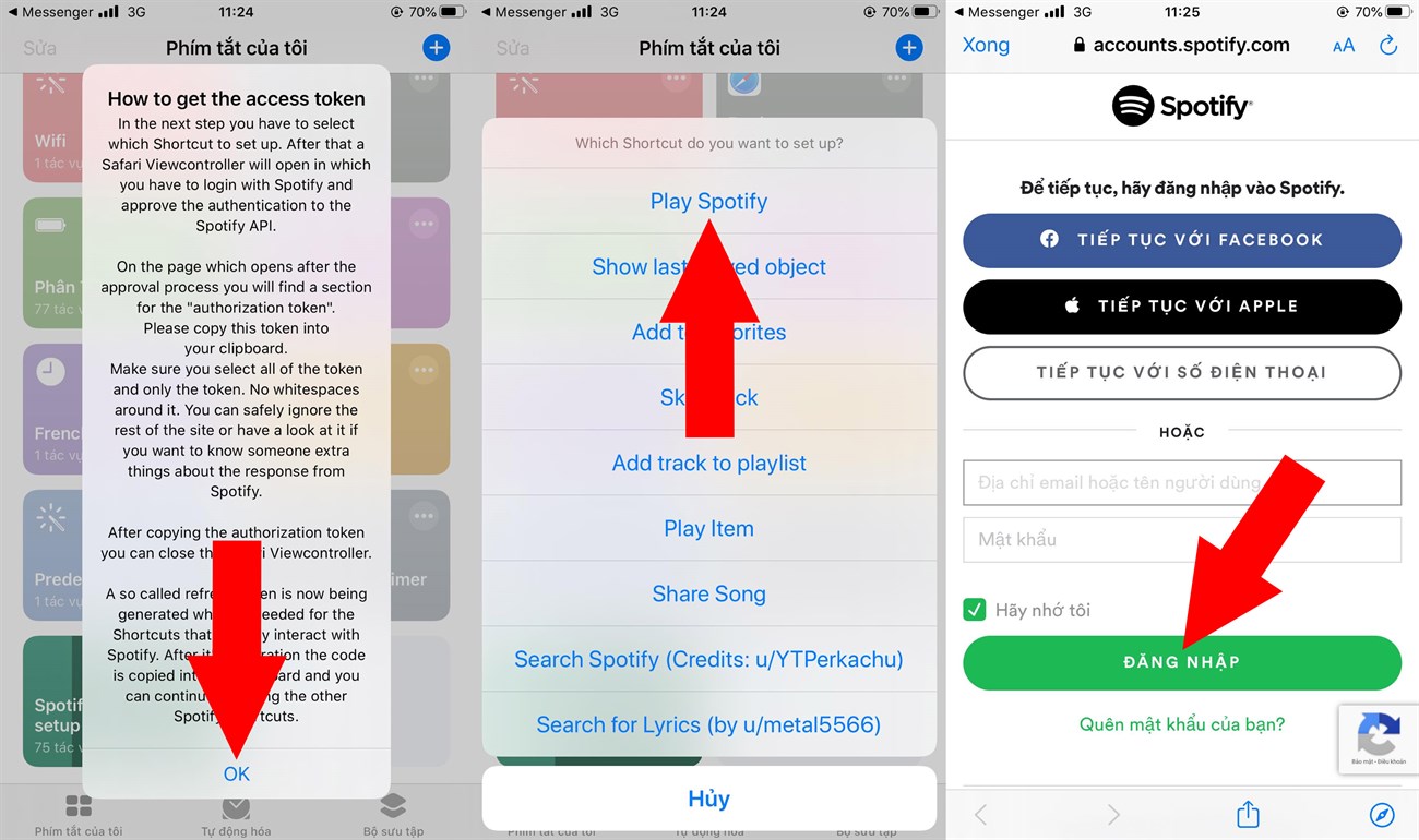 đăng nhập tài khoản Spotify
