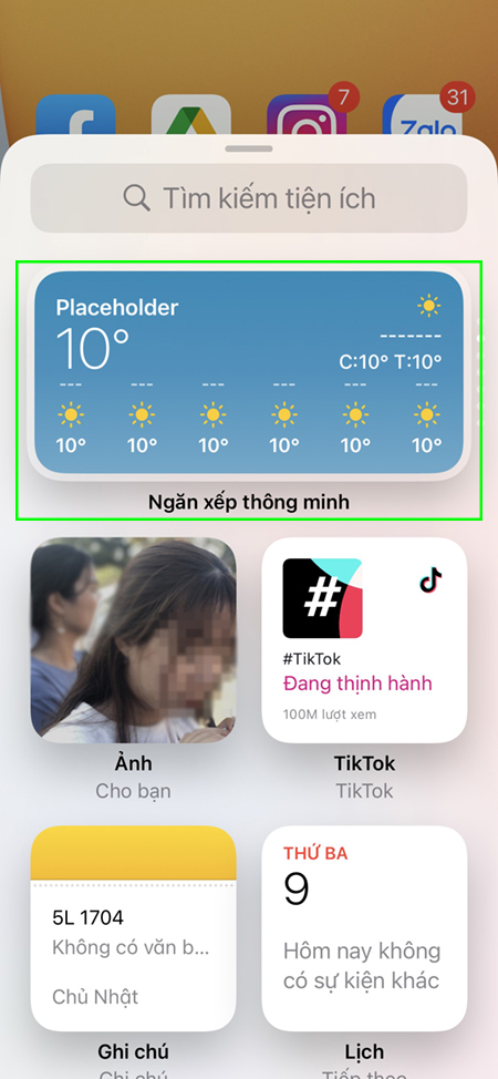 Cách dùng ngăn xếp thông minh (Smart Stack) trong iPhone