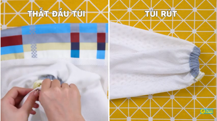 Thắt đầu túi hoặc làm thành túi rút