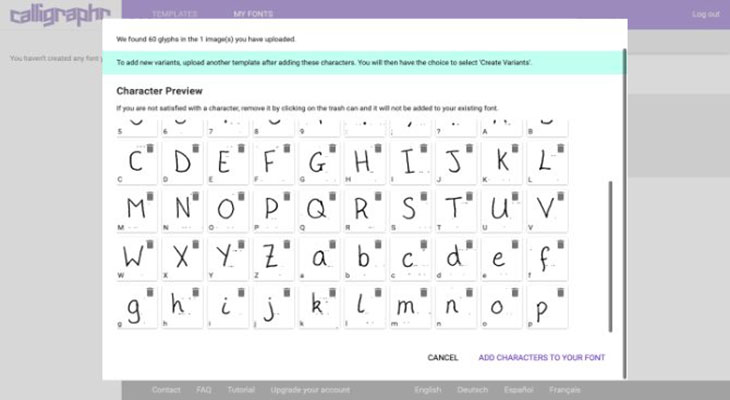 Cách dùng Calligraphr để biến chữ viết tay thành font chữ