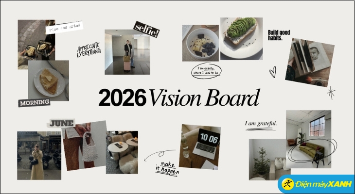 Sắp xếp bố cục và thiết kế Vision Board