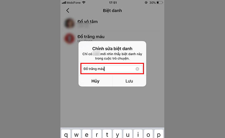 Đặt lại biệt danh