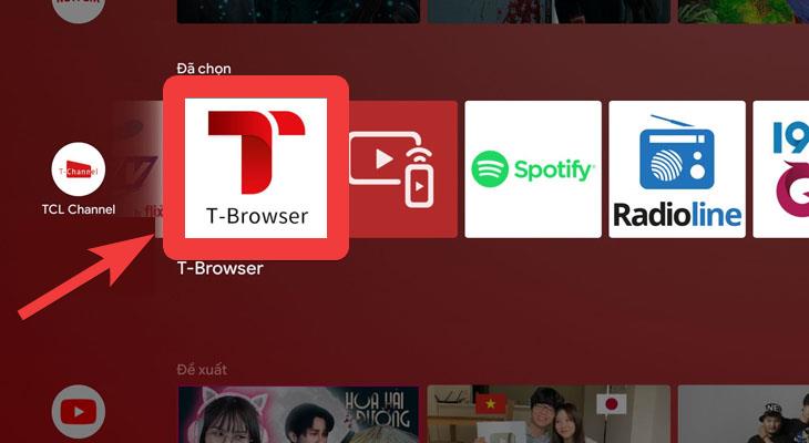 Bạn chọn mục T-Browser