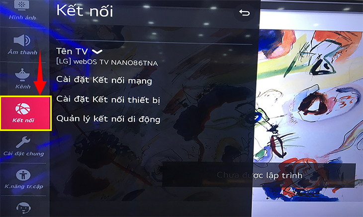Trong giao diện cài đặt chọn mục