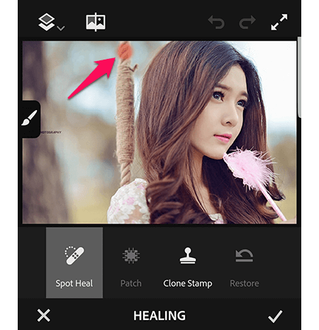 Bôi đỏ điểm cần xóa