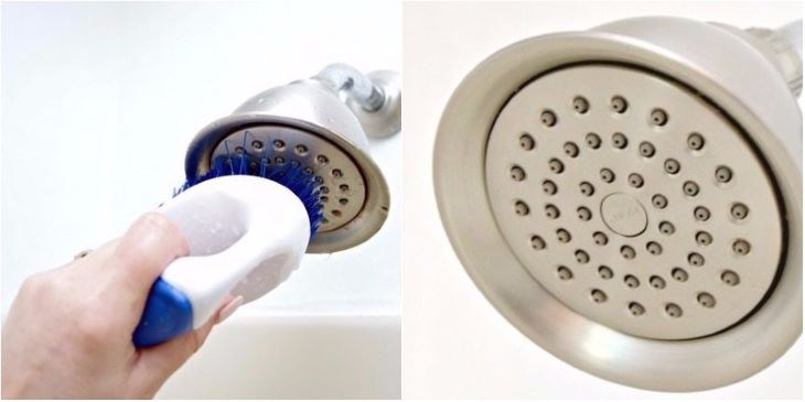 lấy bàn chải chài chà lại cho sạch