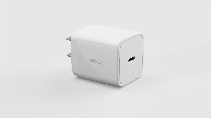 Củ sạc iWalk có thiết kế nhỏ gọn, quen thuộc