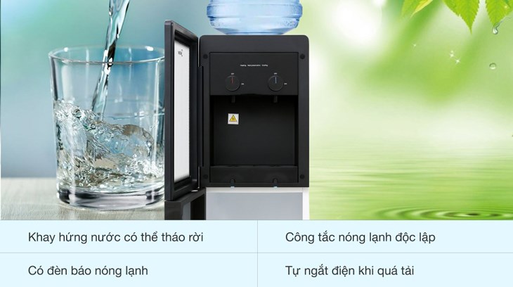 Cây nước nóng lạnh Midea YD1518S-X 498W sở hữu chức năng chống quá nhiệt đảm bảo an toàn