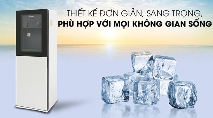 Cây nước nóng lạnh Midea YD1518S-X 498W sở hữu thiết kế tinh tế và trang nhã, giúp tô điểm thêm cho không gian