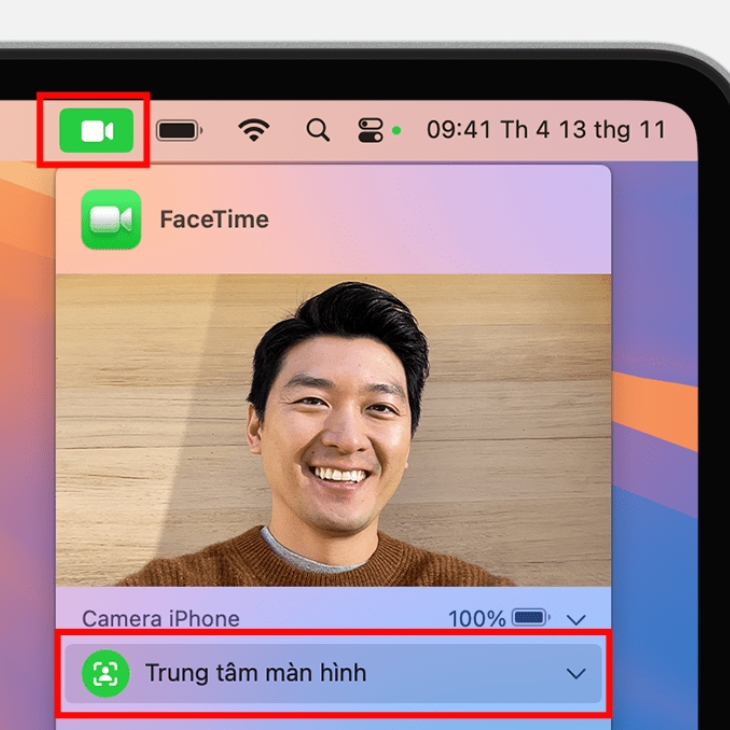 Cách bật Center Stage trên máy Mac