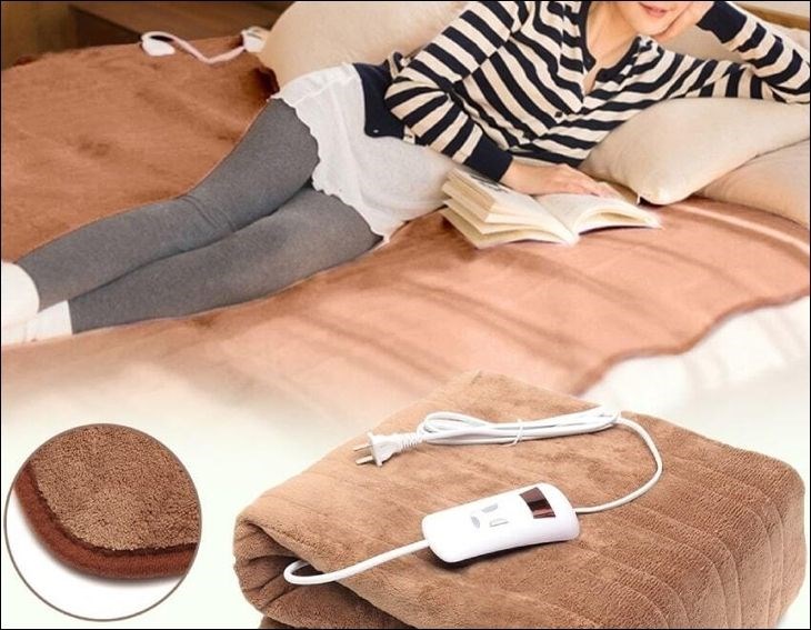 Người dùng có thể an tâm sử dụng chăn điện khi các dây dẫn nhiệt được bao bọc hoàn toàn