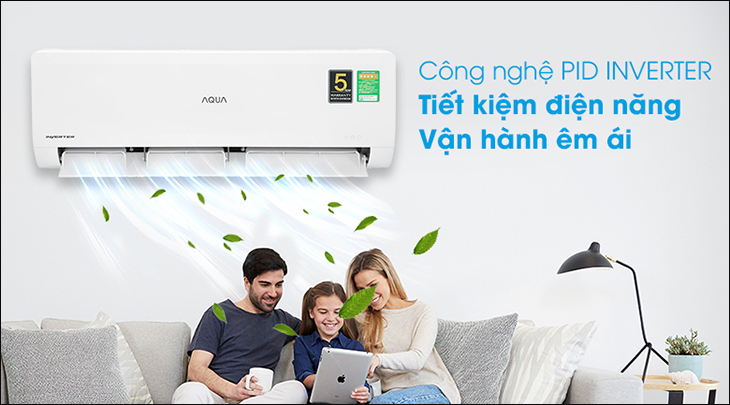 Máy lạnh Aqua Inverter 1HP AQA-KCRV10WNZA