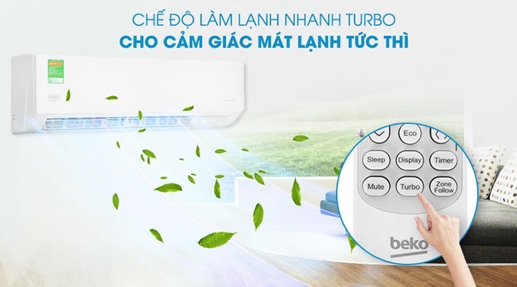 Nên sử dụng chế độ Turbo khi vừa khởi động máy lạnh