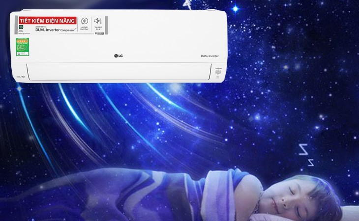 Chế độ vận hành khi ngủ trên máy lạnh LG mang lại giấc ngủ ngon cho trẻ nhỏ