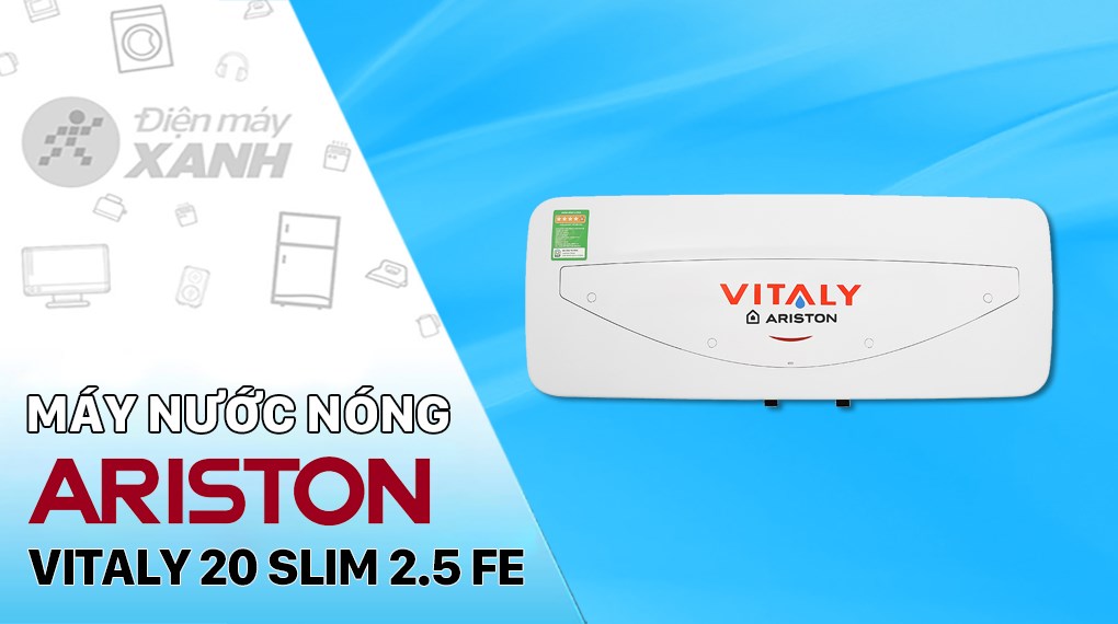 Máy nước nóng gián tiếp Ariston 20 lít 2500W VITALY 20 SLIM 2.5 FE
