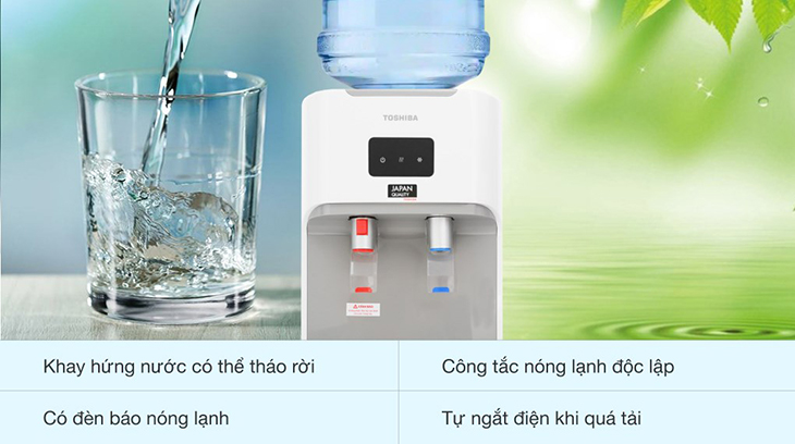 Cây nước nóng lạnh tự ngắt điện khi quá tải