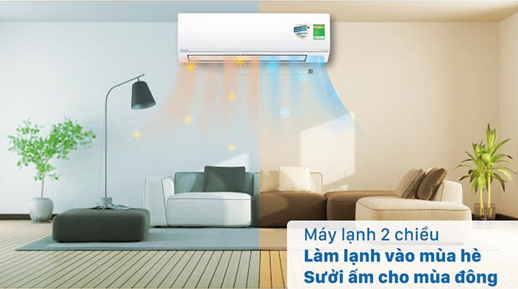 Điều hòa 2 chiều tiết kiệm không gian phòng ở