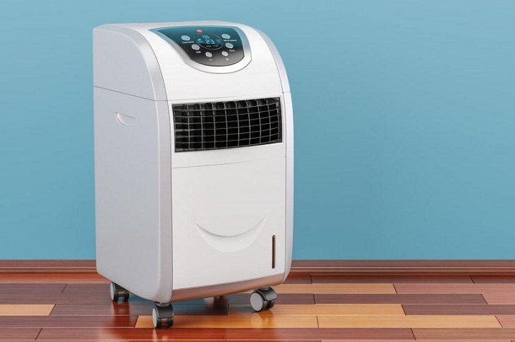 Điều hòa mini di động được trang bị bánh xe để di chuyển